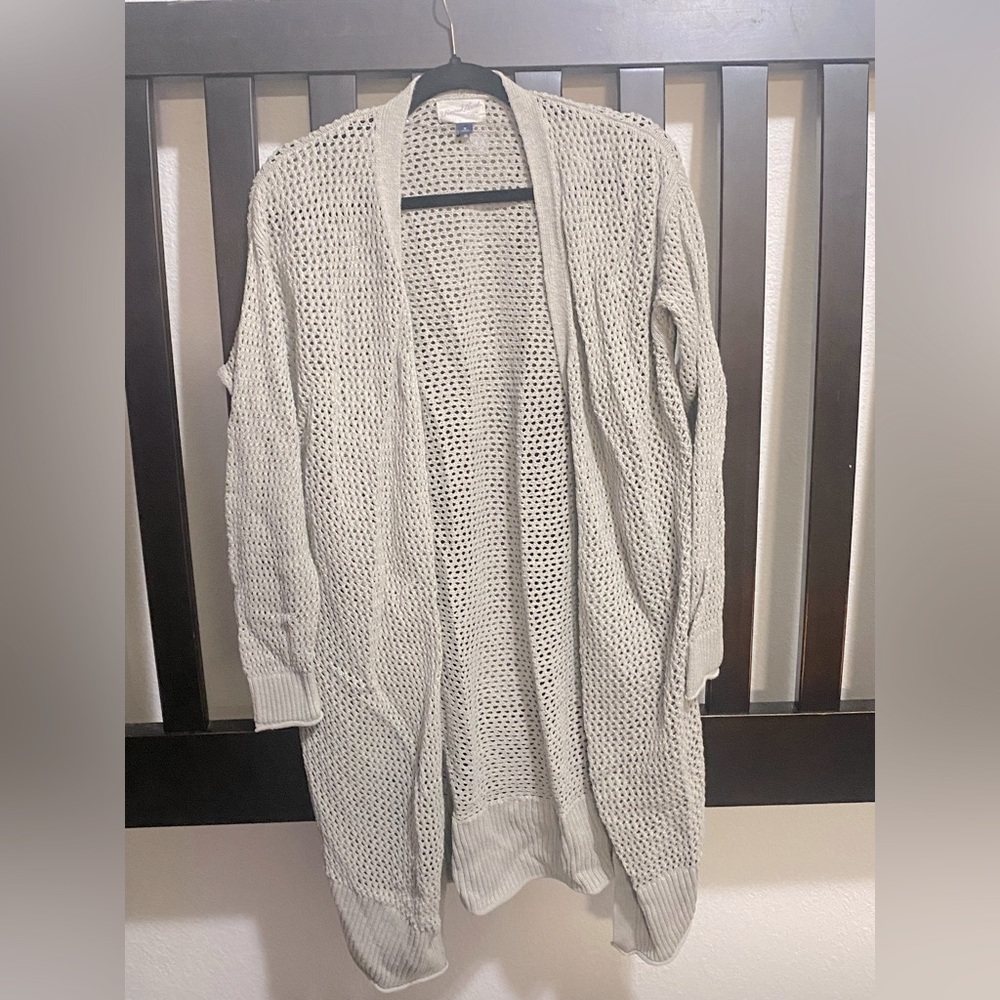 Light gray cardigan